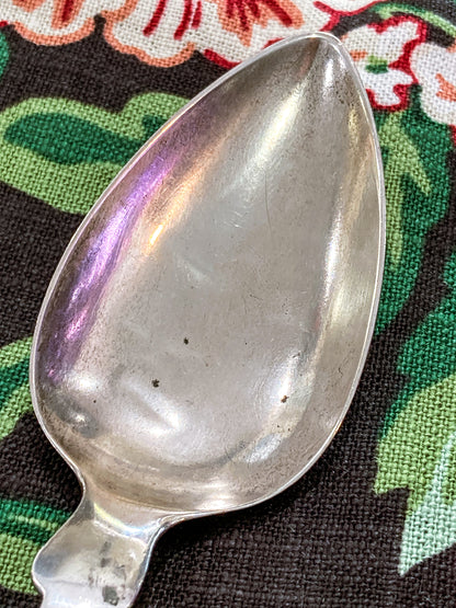 Antique 19th Century Chandless Coin Silver Engraved Serving Spoon