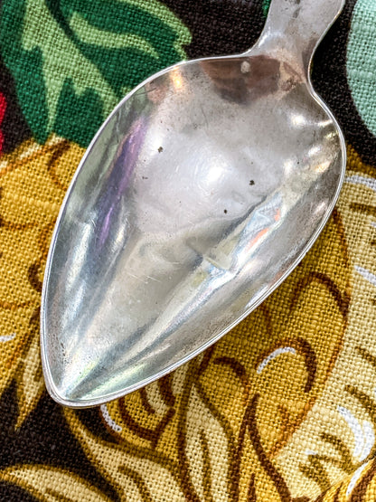 Antique 19th Century Chandless Coin Silver Engraved Serving Spoon