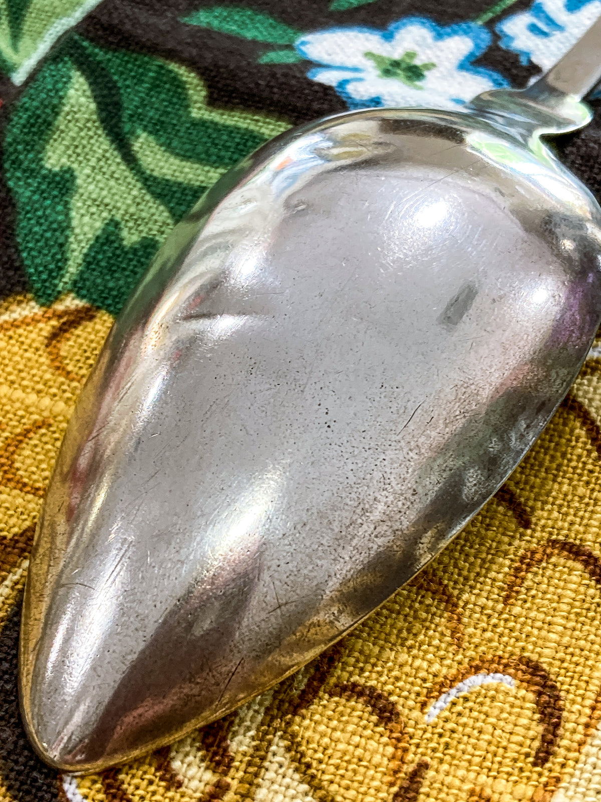 Antique 19th Century Chandless Coin Silver Engraved Serving Spoon