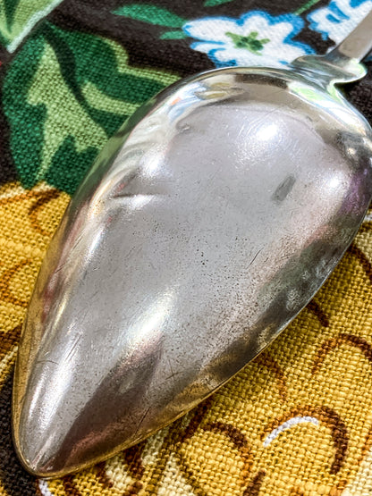 Antique 19th Century Chandless Coin Silver Engraved Serving Spoon