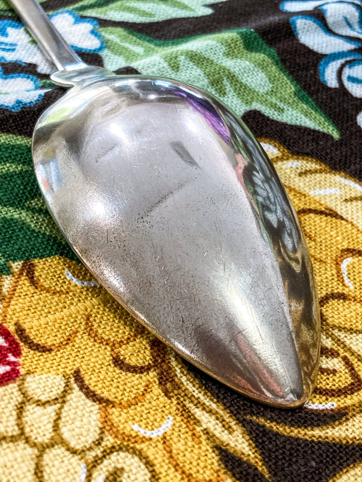 Antique 19th Century Chandless Coin Silver Engraved Serving Spoon
