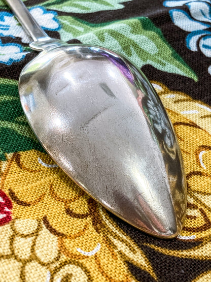 Antique 19th Century Chandless Coin Silver Engraved Serving Spoon