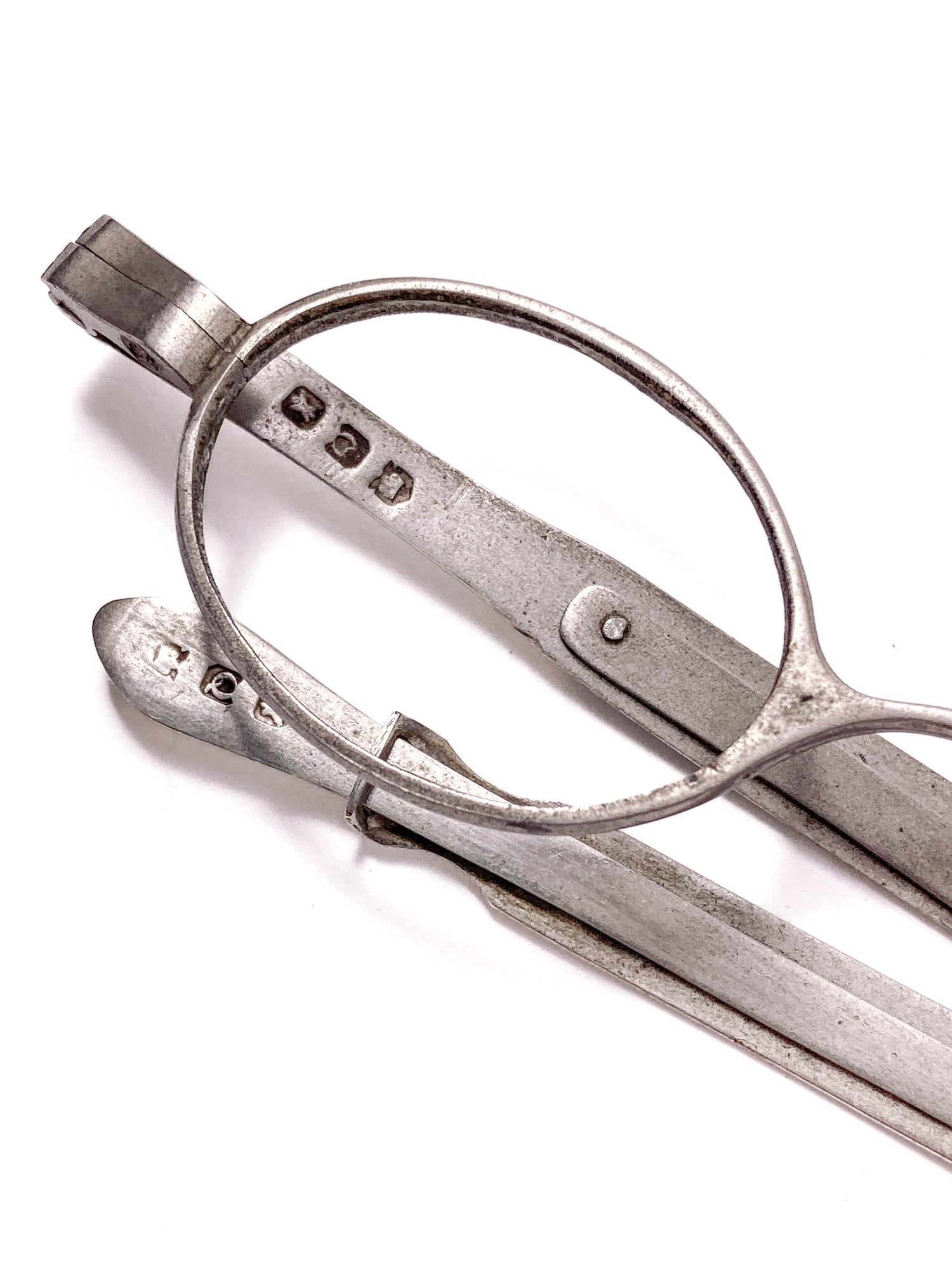Antique 19th Century Silver Adjustable Retractable Spectacles Glasses