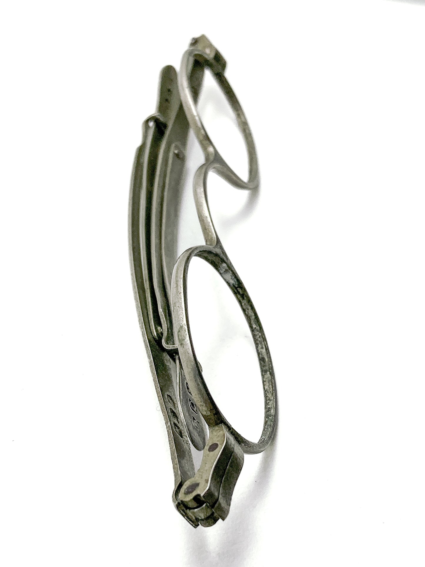 Antique 19th Century Silver Adjustable Retractable Spectacles Glasses
