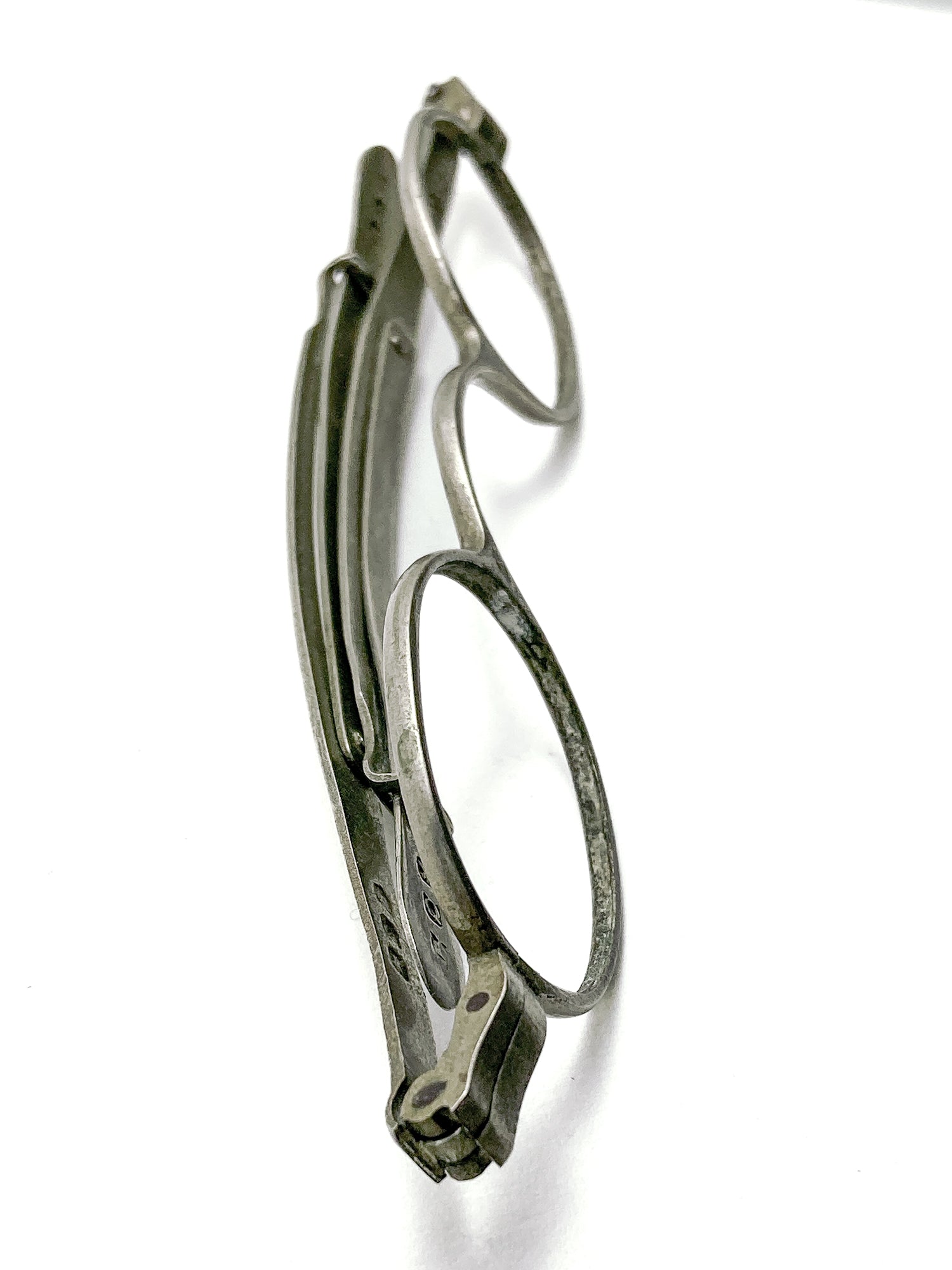 Antique 19th Century Silver Adjustable Retractable Spectacles Glasses