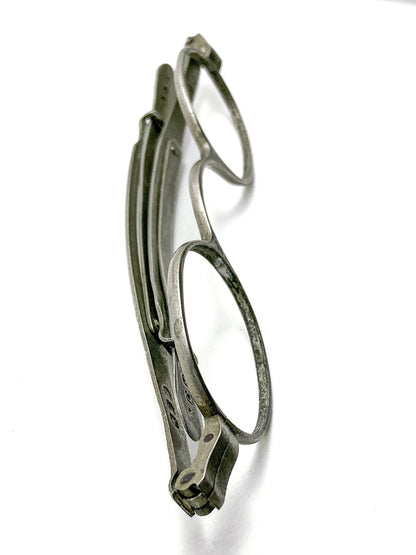 Antique 19th Century Silver Adjustable Retractable Spectacles Glasses