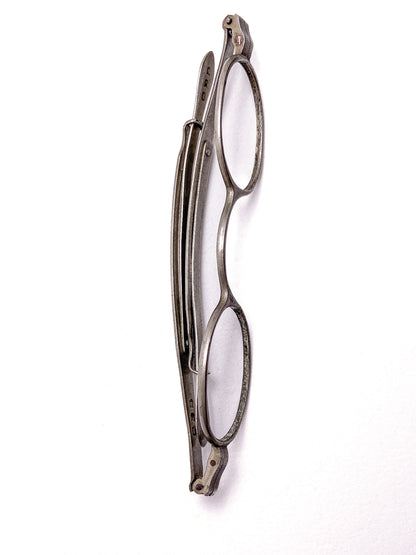 Antique 19th Century Silver Adjustable Retractable Spectacles Glasses