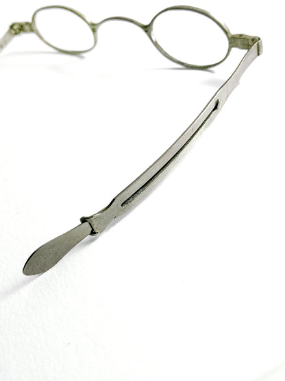 Antique 19th Century Silver Adjustable Retractable Spectacles Glasses