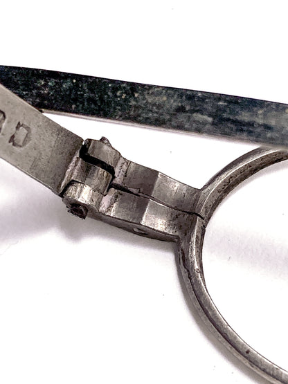 Antique 19th Century Silver Adjustable Retractable Spectacles Glasses