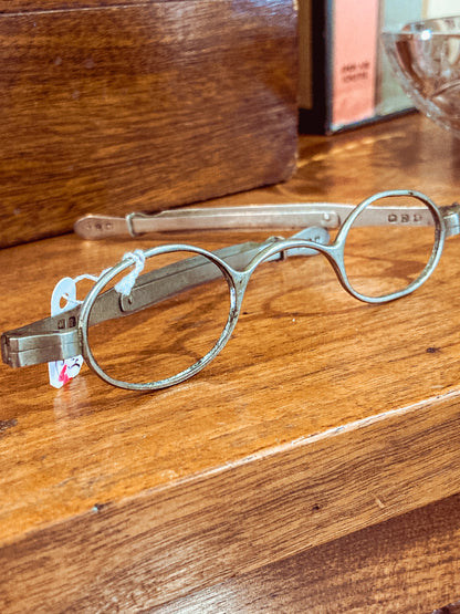 Antique 19th Century Silver Adjustable Retractable Spectacles Eye Glasses
