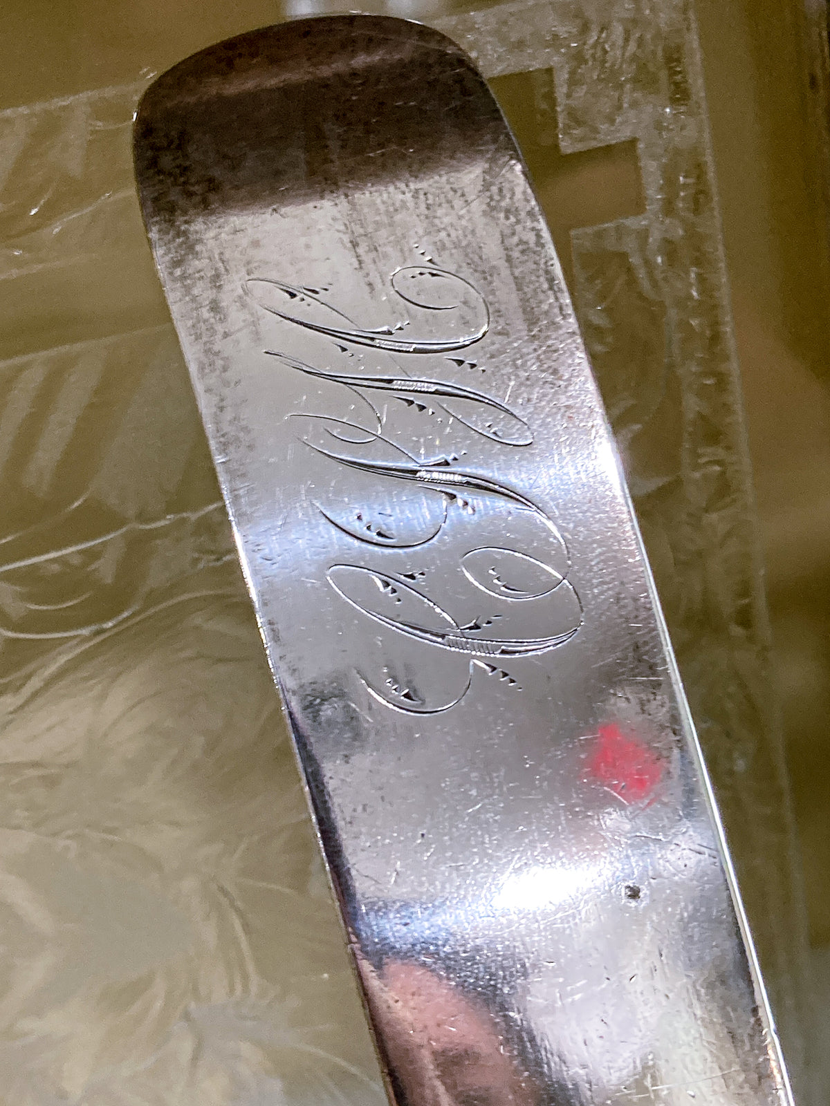 Antique 19th Century Federal Era Silversmith Charles Alexander Burnett (1769-1849) Silver Punch Ladle