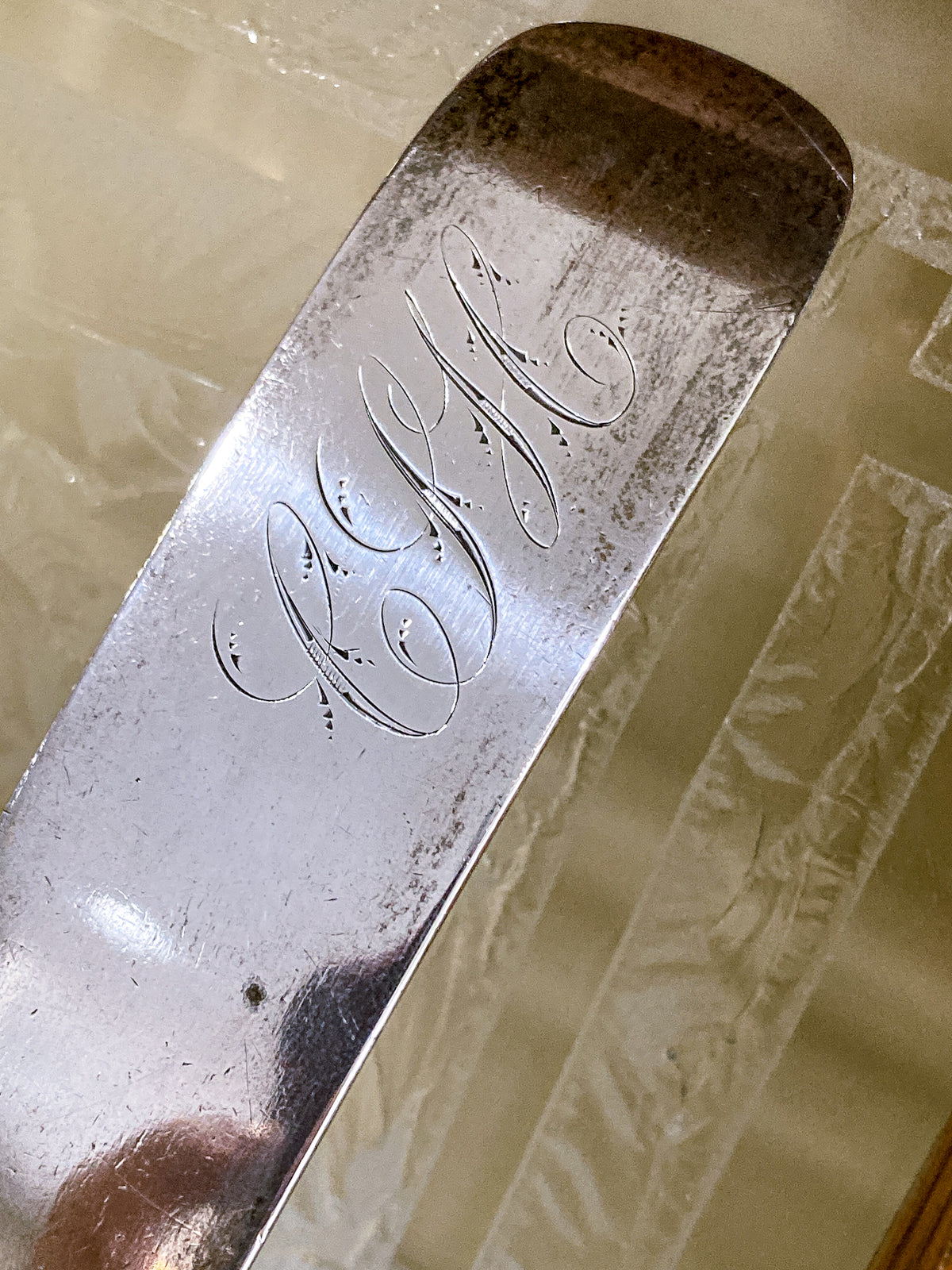 Antique 19th Century Federal Era Silversmith Charles Alexander Burnett (1769-1849) Silver Punch Ladle