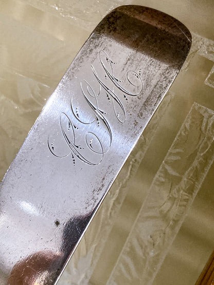 Antique 19th Century Federal Era Silversmith Charles Alexander Burnett (1769-1849) Silver Punch Ladle