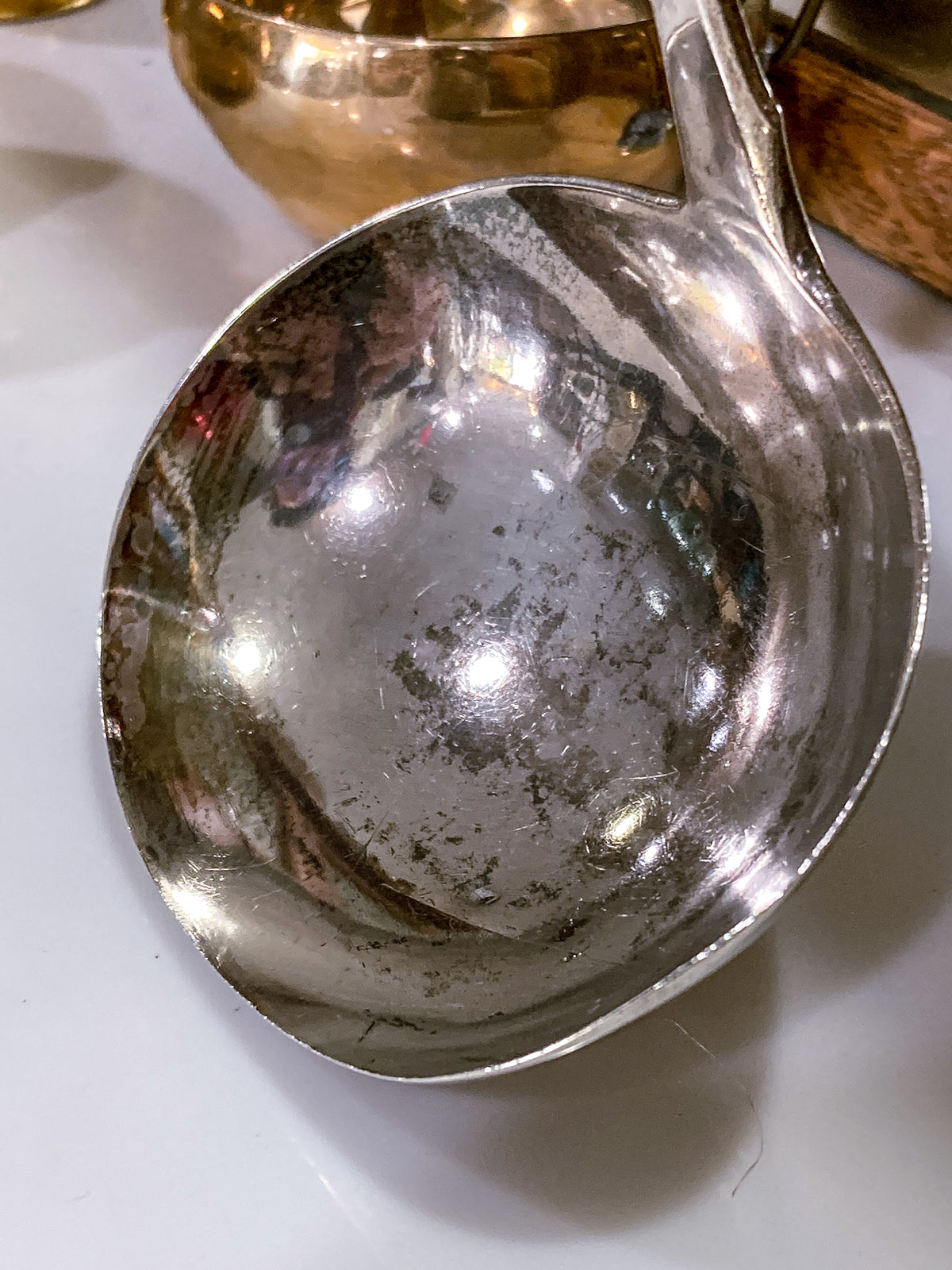 Antique 19th Century Federal Era Silversmith Charles Alexander Burnett (1769-1849) Silver Punch Ladle