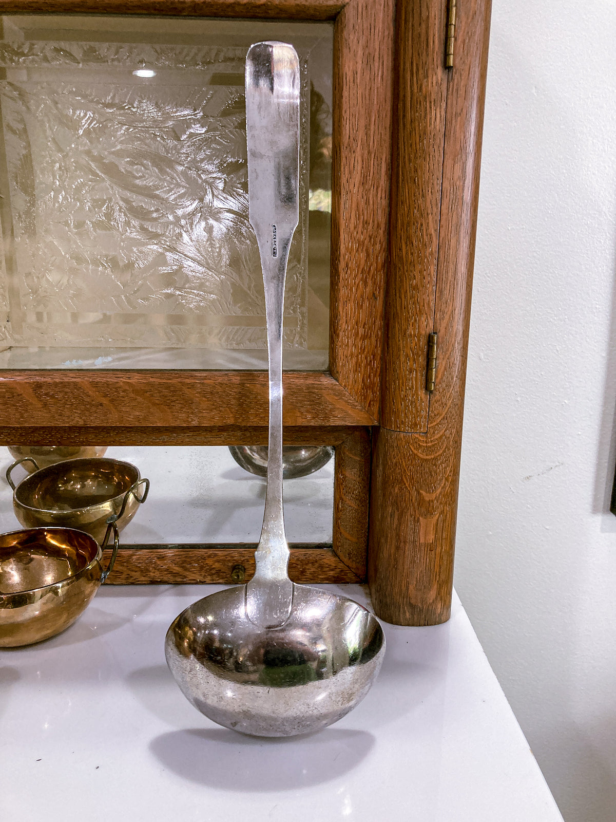 Antique 19th Century Federal Era Silversmith Charles Alexander Burnett (1769-1849) Silver Punch Ladle