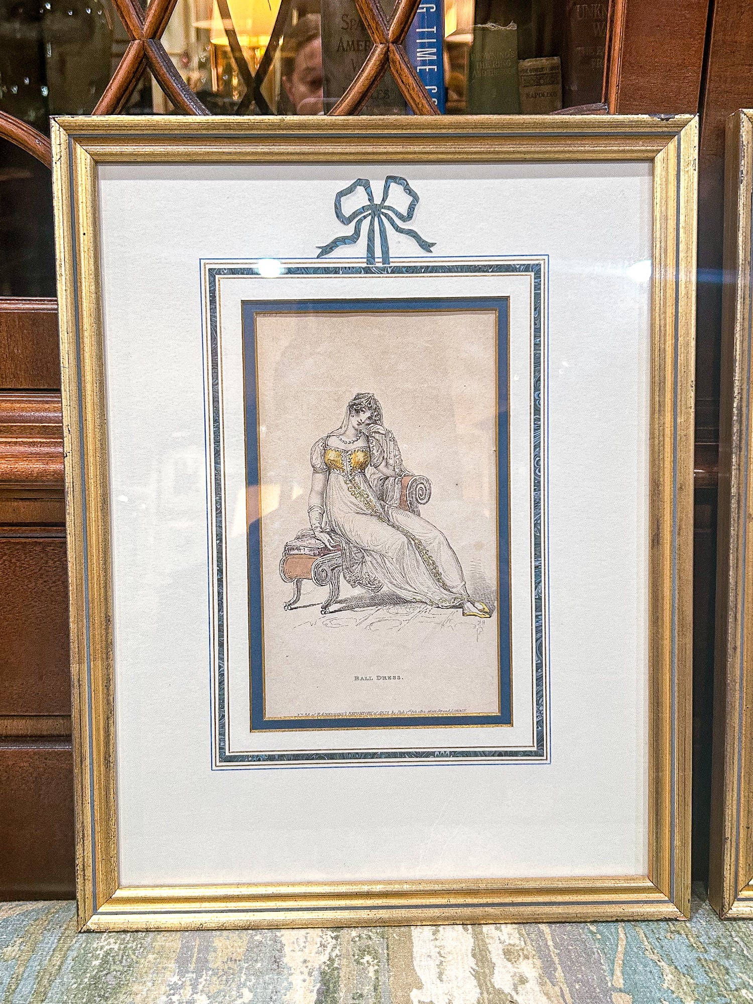 19th Century Pair of Fashion Plates Ackermann's Repository of Arts Framed Prints