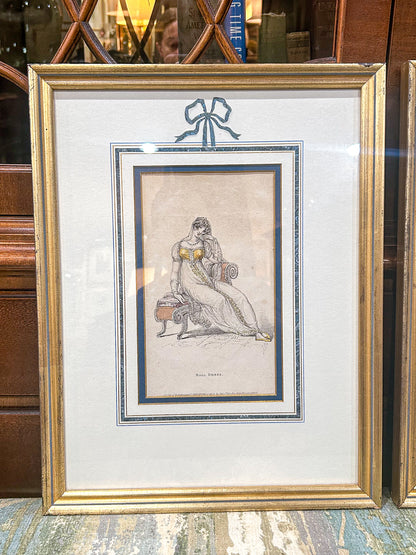 19th Century Pair of Fashion Plates Ackermann's Repository of Arts Framed Prints