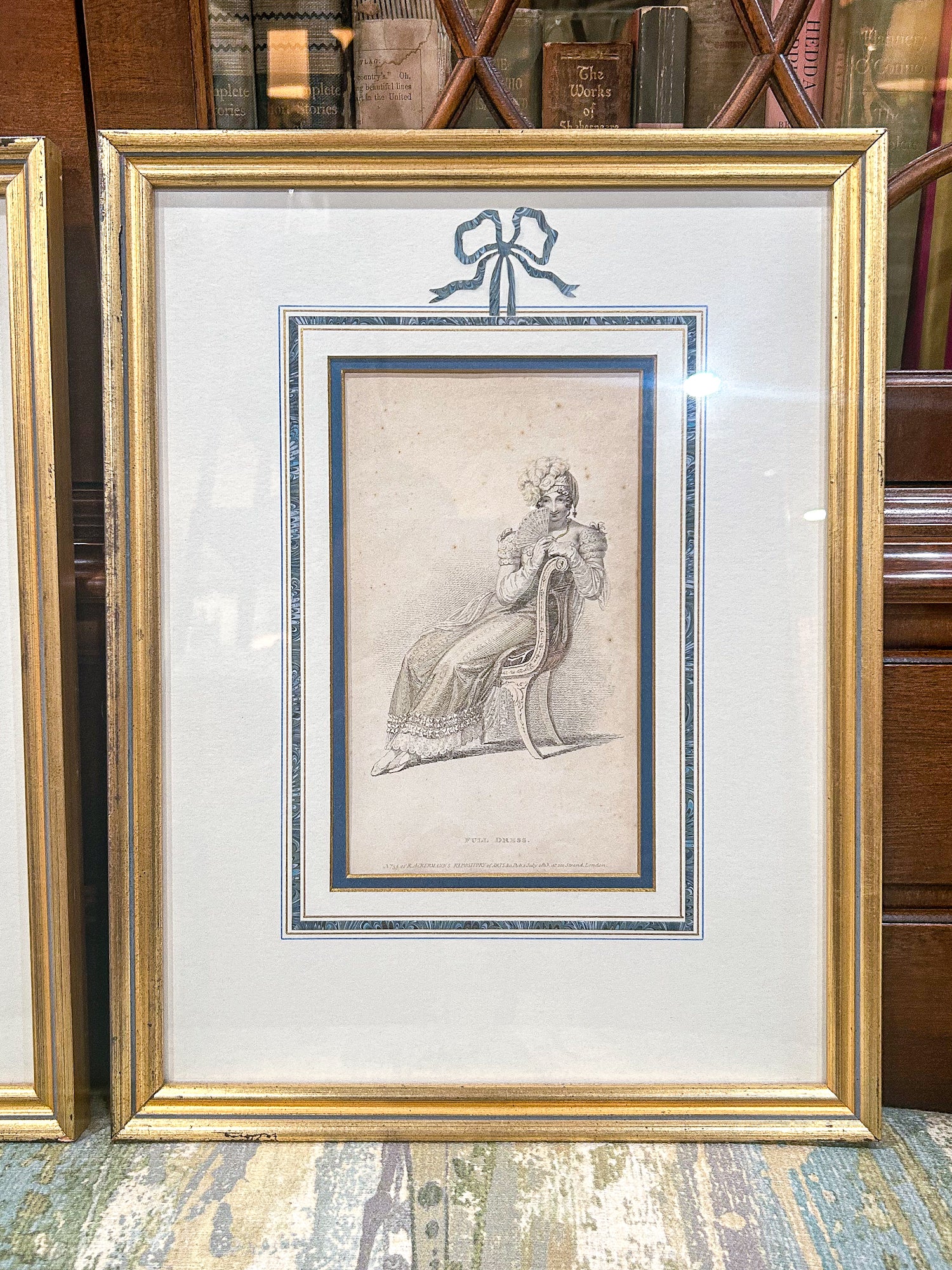 19th Century Pair of Fashion Plates Ackermann's Repository of Arts Framed Prints