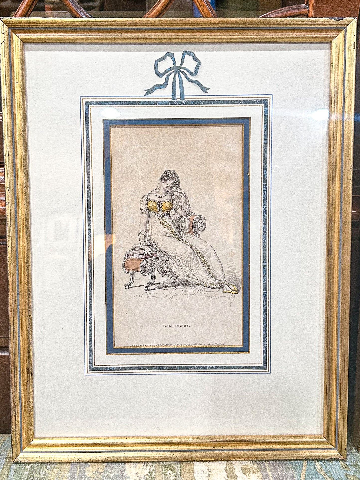 19th Century Pair of Fashion Plates Ackermann's Repository of Arts Framed Prints