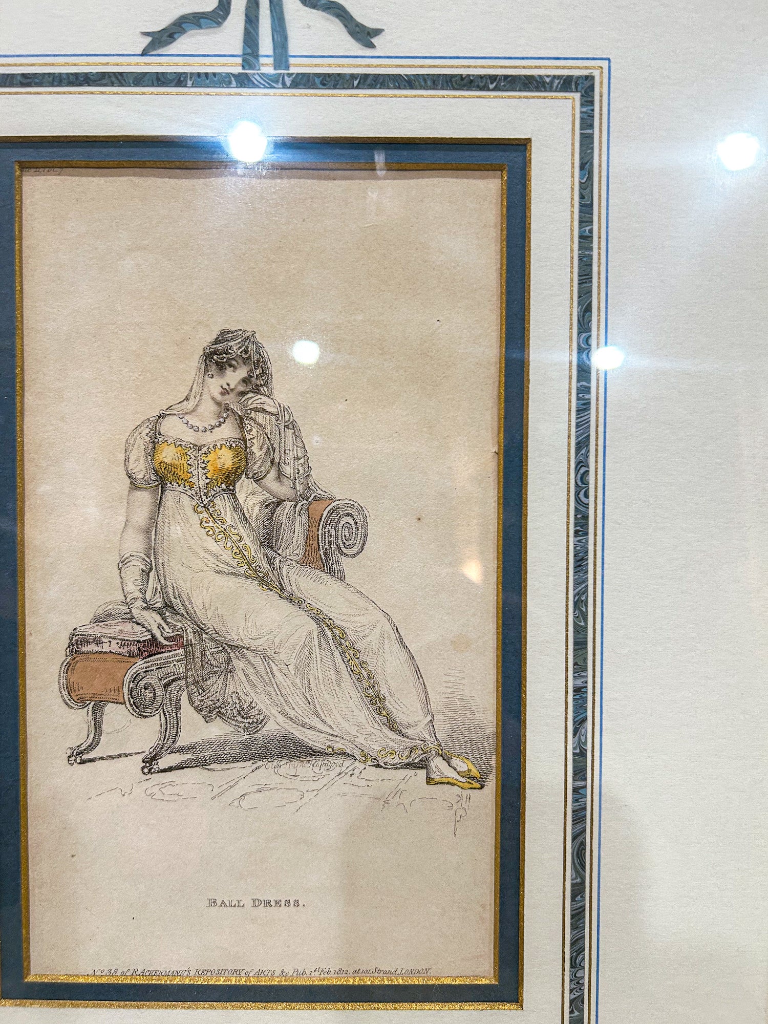 19th Century Pair of Fashion Plates Ackermann's Repository of Arts Framed Prints