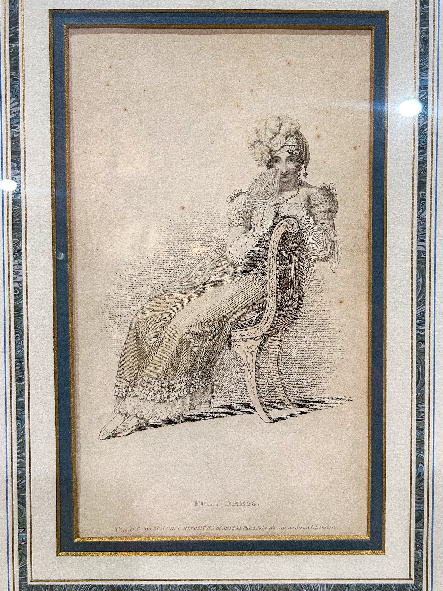 19th Century Pair of Fashion Plates Ackermann's Repository of Arts Framed Prints