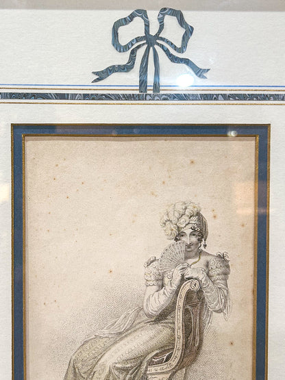 19th Century Pair of Fashion Plates Ackermann's Repository of Arts Framed Prints