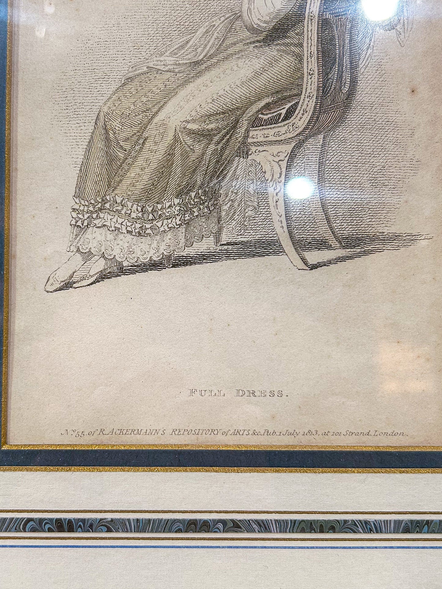 19th Century Pair of Fashion Plates Ackermann's Repository of Arts Framed Prints