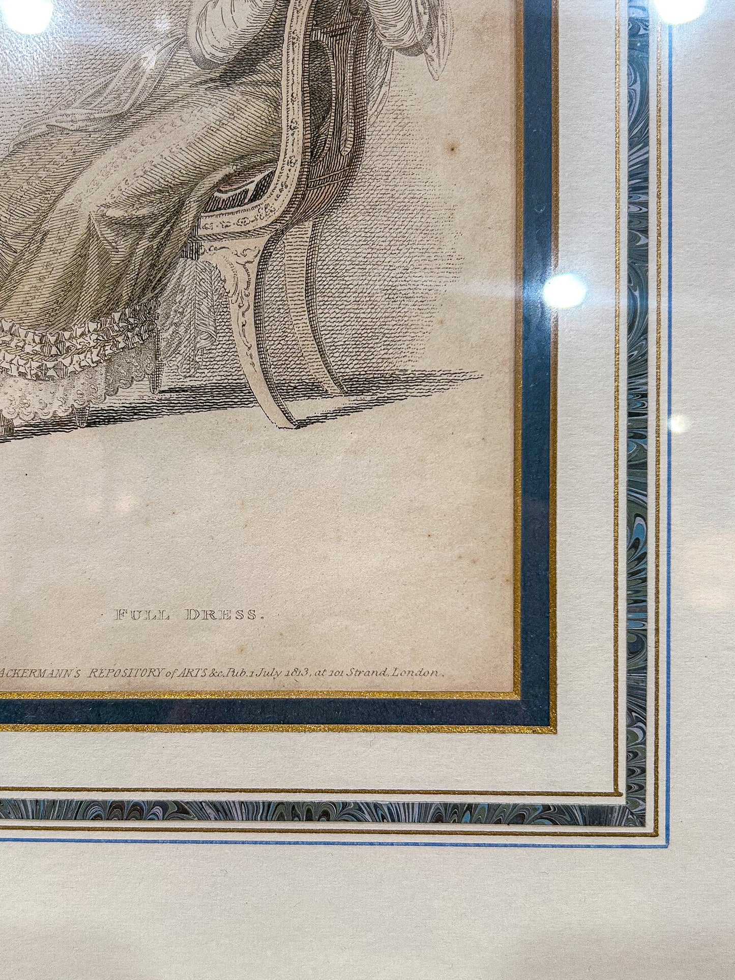 19th Century Pair of Fashion Plates Ackermann's Repository of Arts Framed Prints