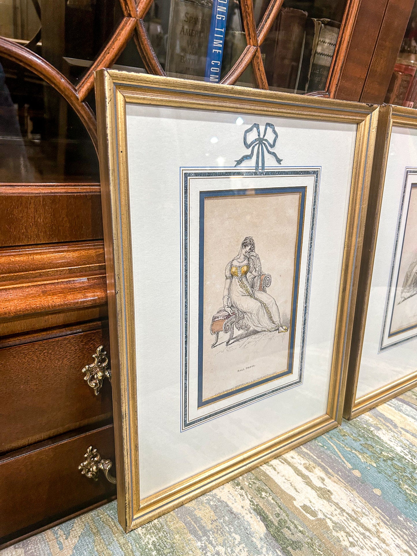 19th Century Pair of Fashion Plates Ackermann's Repository of Arts Framed Prints