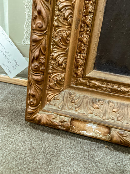 frame loss; Antique 19th Century Unnamed Gentleman Portrait Framed Oil on Canvas Painting