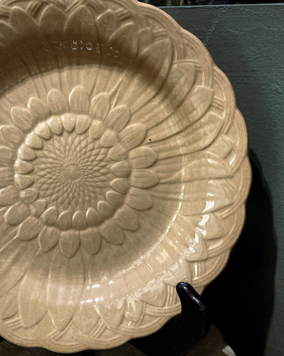 Antique 19th Century Wedgwood Caneware Beige Sunflower Plate – Mitchell ...