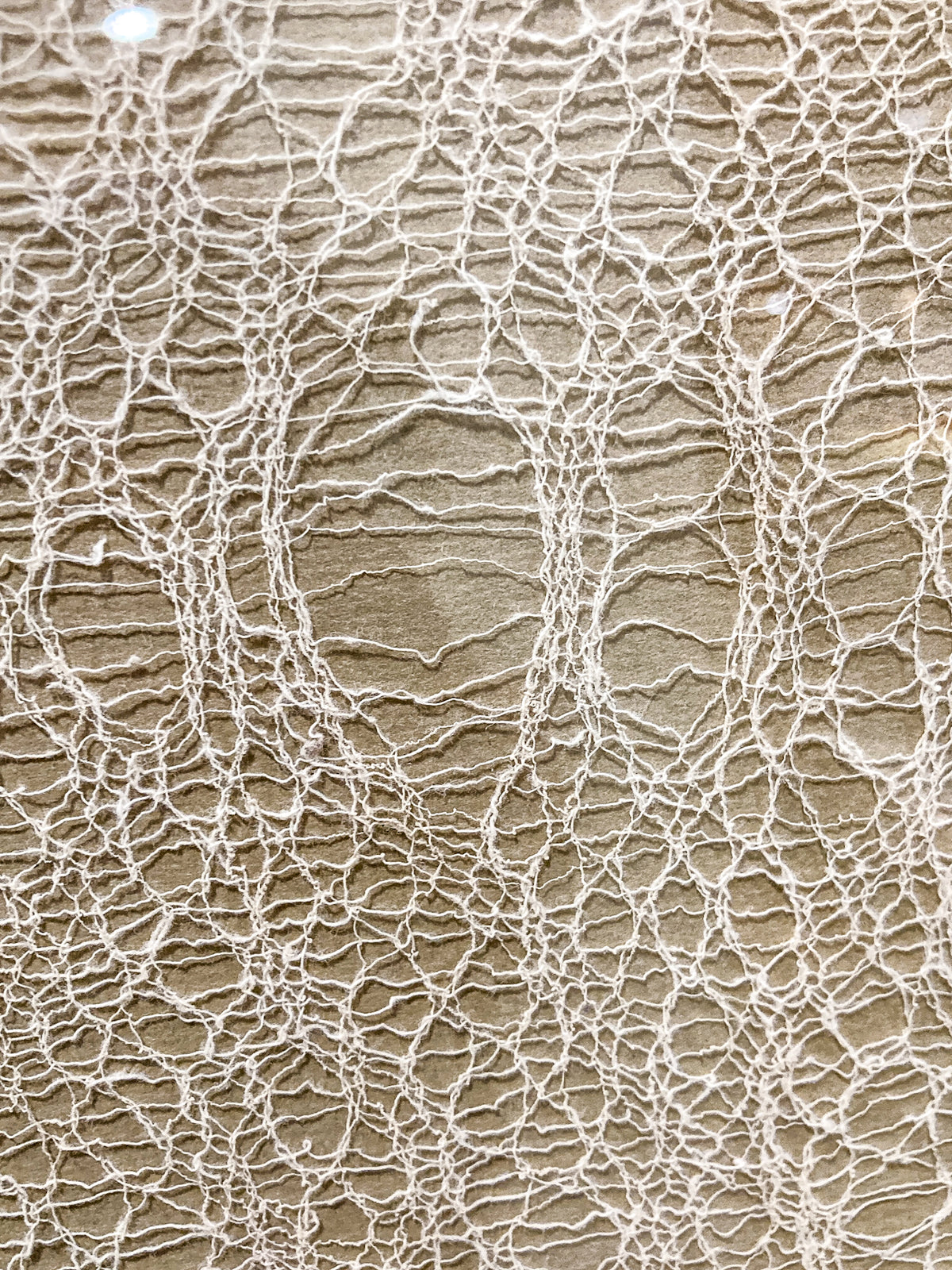 Antique 20th Century Handmade White Lace Panel Framed Fiber Art