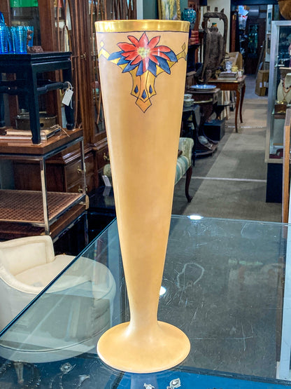 Antique Art Deco Hand Painted American Belleek Willets Porcelain Vase