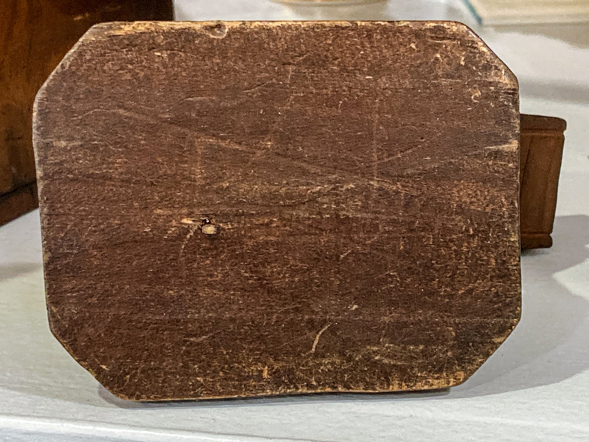 Antique Black Forest Matchbox Holder Ashtray Wooden Carved Bear Figurine