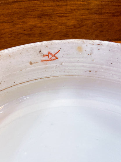 Antique Chinese Porcelain Hand Painted Cylindrical Porcelain Lidded Jar