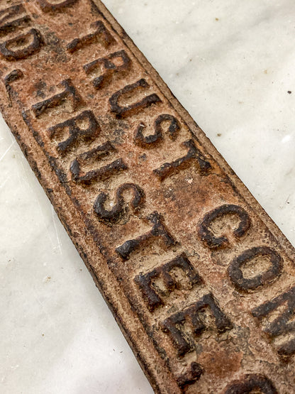 Antique Cleveland Trust Company Trustee Owner Cast Iron Wall Plaque