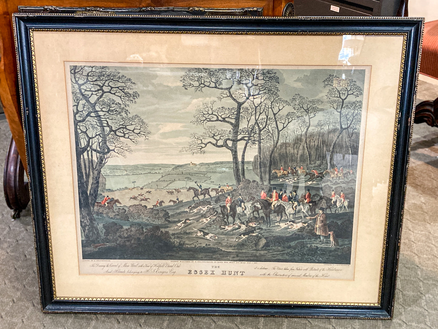 Dean Wolstenholme (1757-1837) The Essex Hunt Framed Aquatint Print