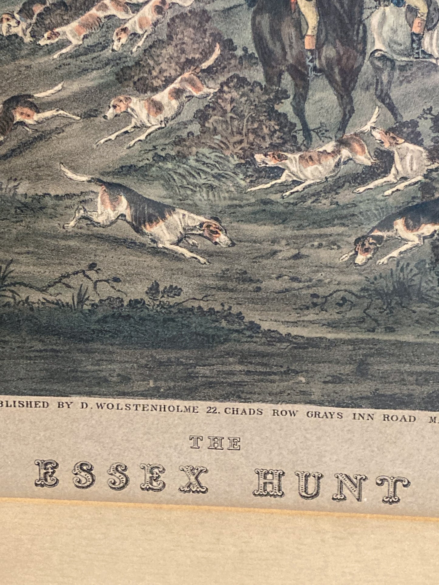Dean Wolstenholme (1757-1837) The Essex Hunt Framed Aquatint Print