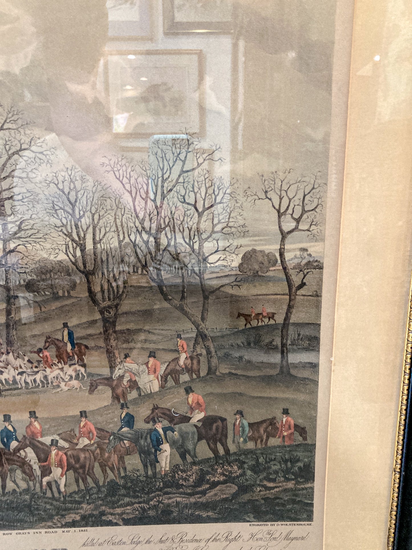 Dean Wolstenholme (1757-1837) The Essex Hunt Framed Aquatint Print