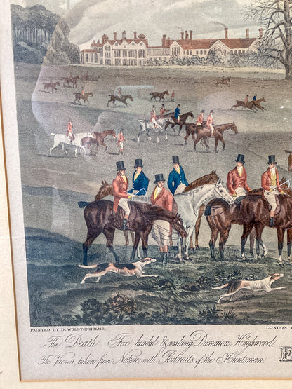 Dean Wolstenholme (1757-1837) The Essex Hunt Framed Aquatint Print