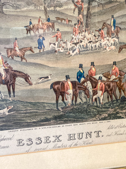 Dean Wolstenholme (1757-1837) The Essex Hunt Framed Aquatint Print