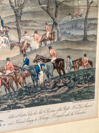 Dean Wolstenholme (1757-1837) The Essex Hunt Framed Aquatint Print