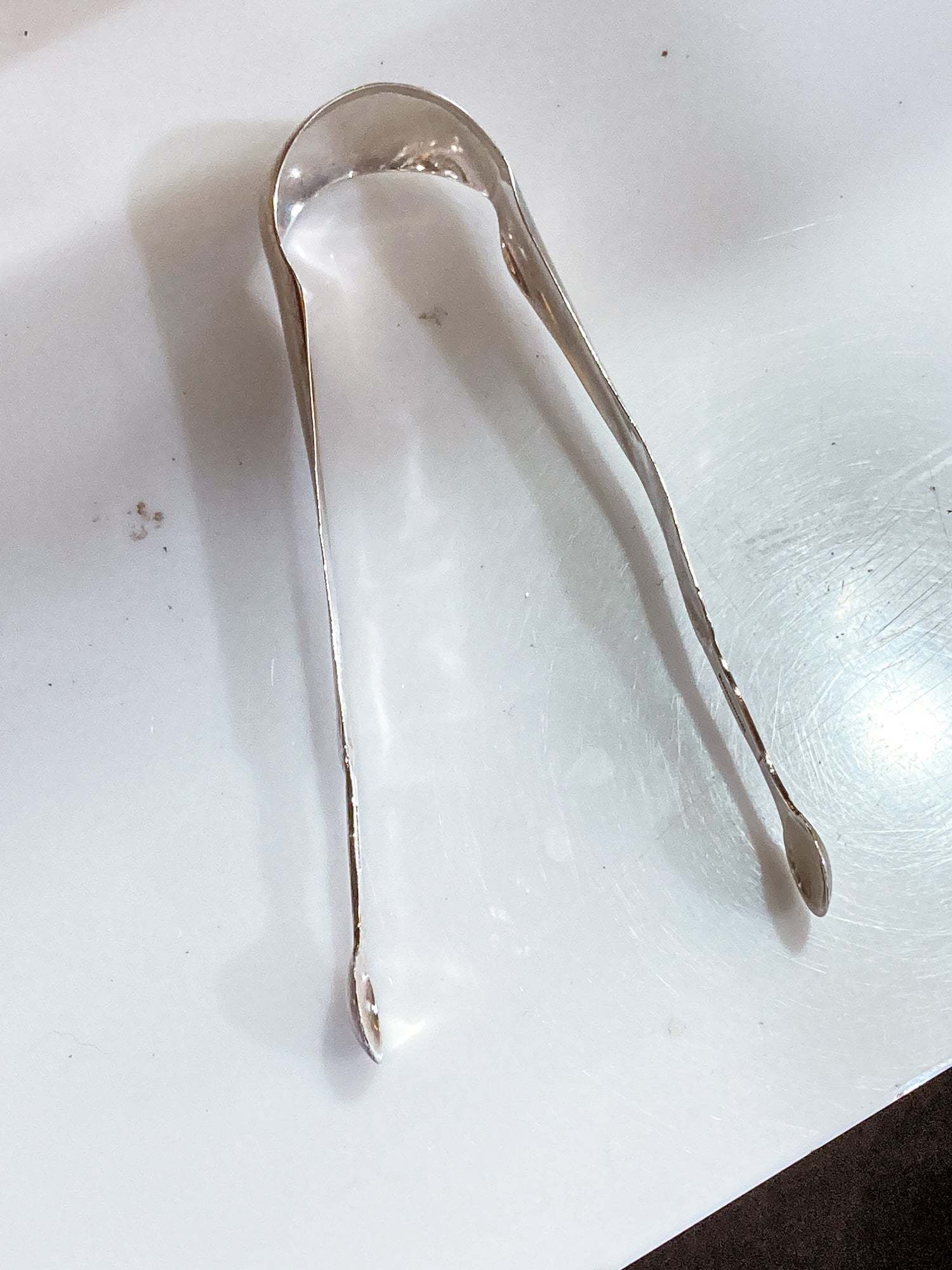 Antique Early 18th Century Nehemiah Dodge Coin Silver Sugar Tongs