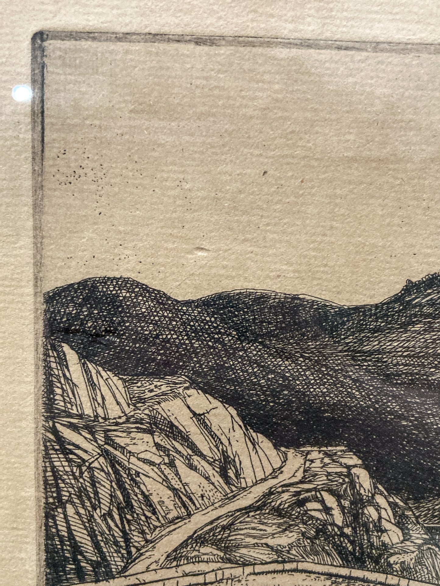 Antique Edward Bouverie Hoyton St. Hubert's Chapel Framed Landscape Etching