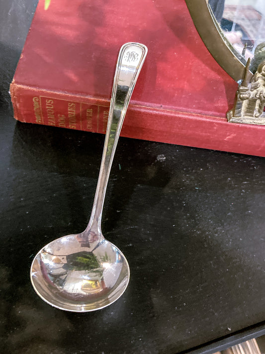 Antique Engraved Monogram S. Kirk & Son Sterling Silver Small Ladle Soup Spoon