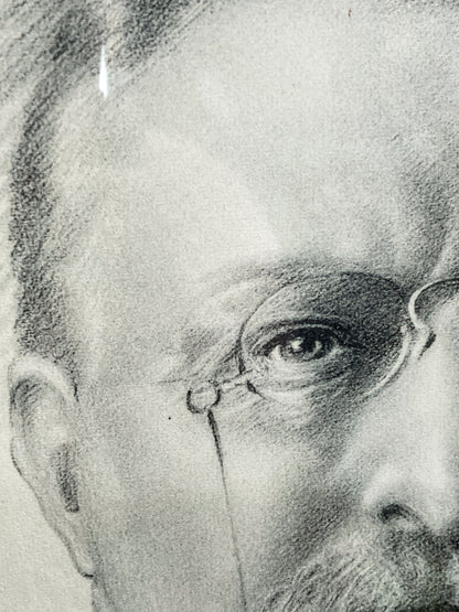 Antique Fannie Soule Campbell Theodore Roosevelt Framed Lithographic Portrait