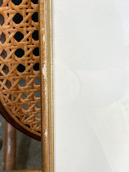 Framed Antique French 19th Century 1825 Parisian Fashion Plate Print