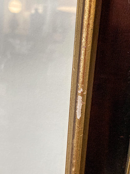 Framed Antique French 19th Century 1826 Parisian Fashion Plate Print