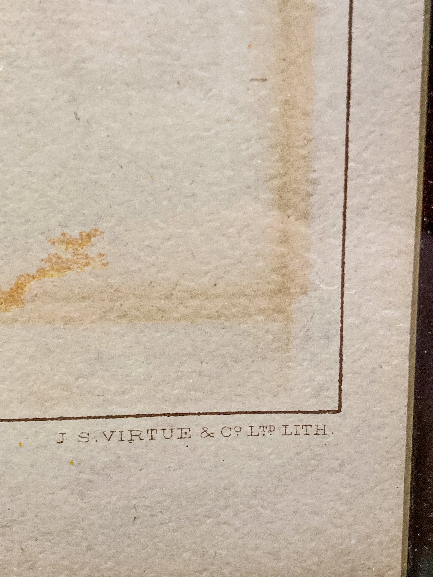 Antique J. S. Virtue "The 21st-Royal Scots Fusiliers" Military Framed Lithograph