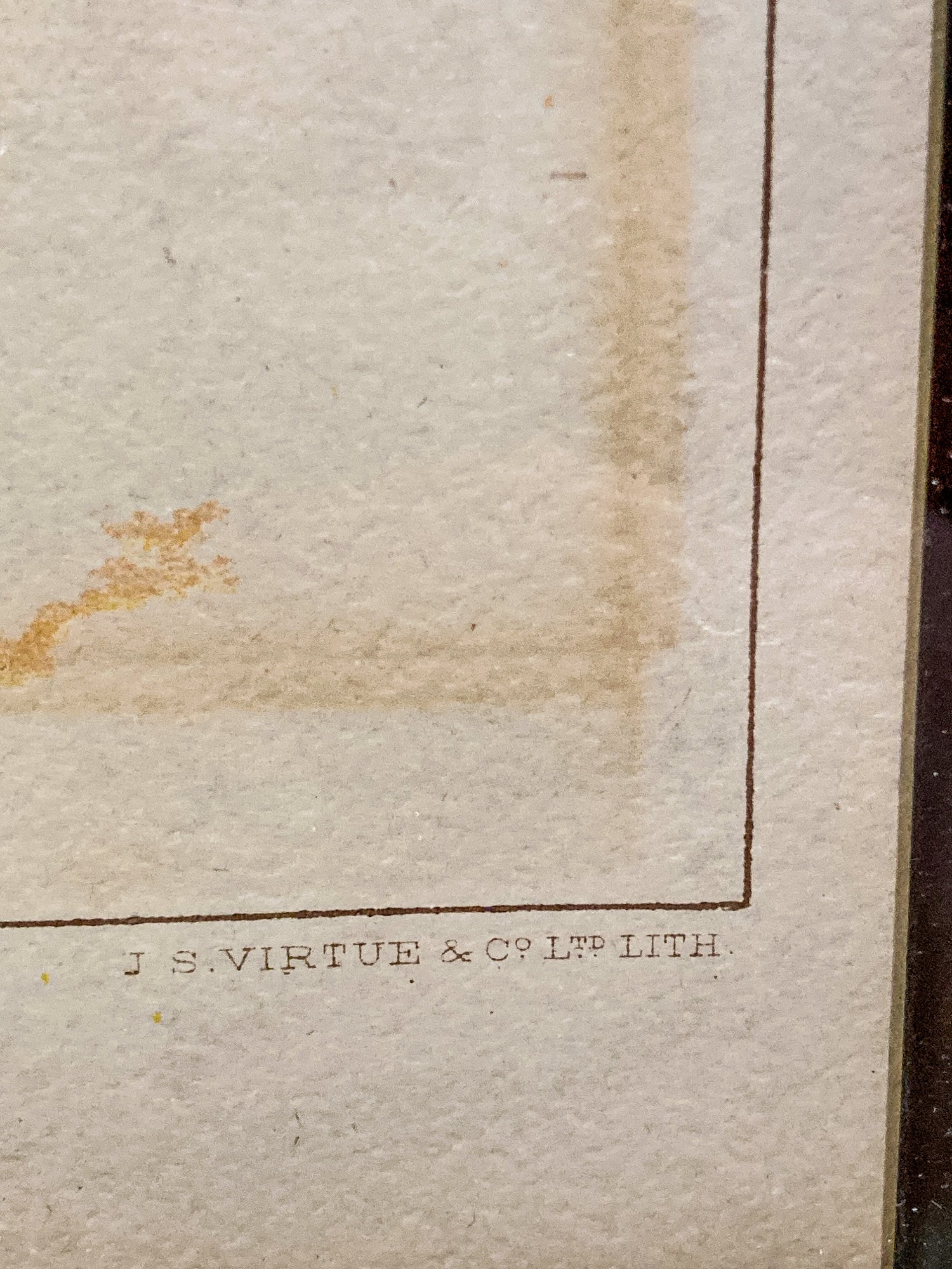 Antique J. S. Virtue "The 21st-Royal Scots Fusiliers" Military Framed Lithograph